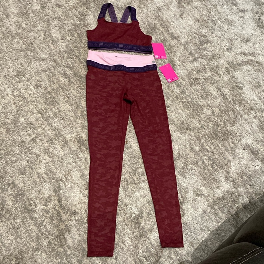 Jill Yogs girls sports bra and leggings, XL (14-16)
